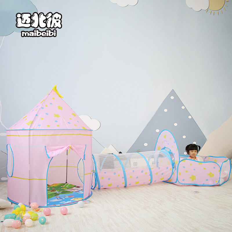 Maibei children's tunnel climbing barrel Home Boy Ocean Ball Pool Baby Indoor Princess Girls Games Tent House-Taobao