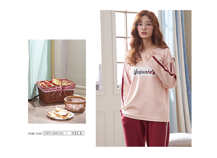 Đồ ngủ nữ mùa thu cotton dài tay cho học sinh nhỏ tươi Phiên bản Hàn Quốc của mùa đông lỏng lẻo có thể mặc ngoài nhà dịch vụ hai mảnh phù hợp với mùa đông đồ bộ mặc nhà cao cấp