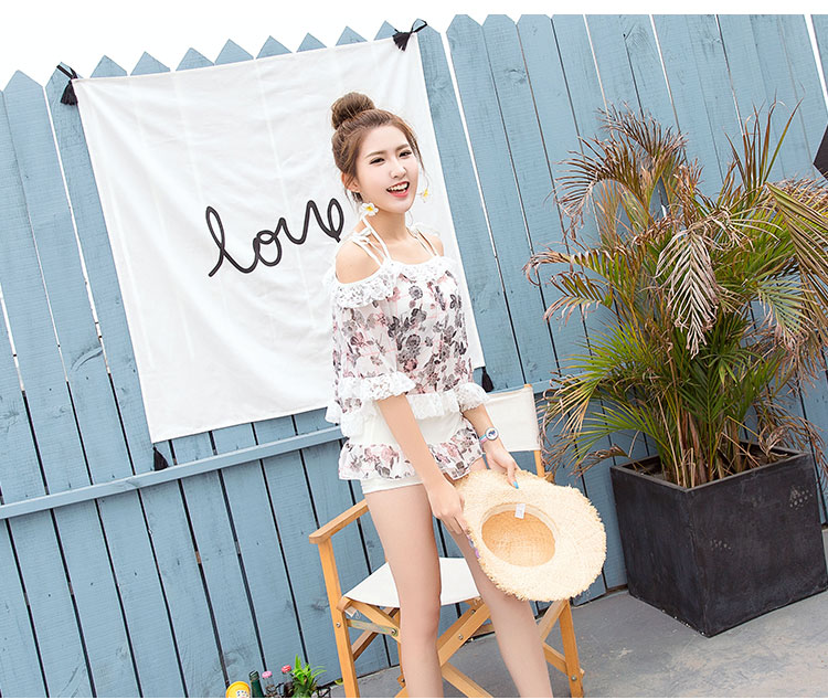 Mới chia bộ bikini ba mảnh loại váy góc phẳng ngực dây đeo thép tấm tập hợp mỏng giảm béo đồ bơi phụ nữ bộ đồ bơi nữ 2 mảnh	