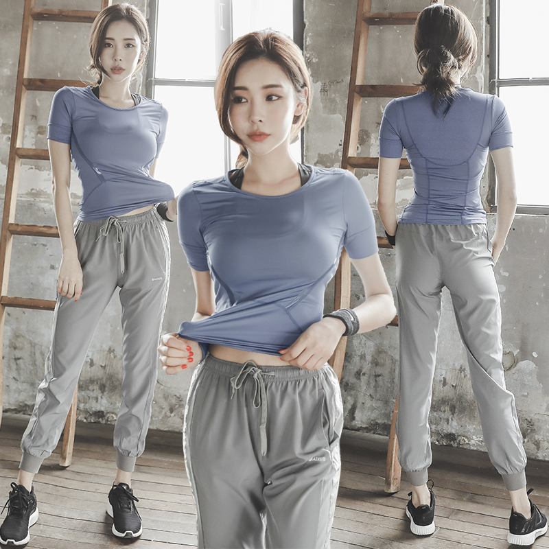 2020 New Spring and Autumn Yoga Clothes Women's Internet Celebrity Gym Slimming Quick-drying Morning Running Professional Sports Suit