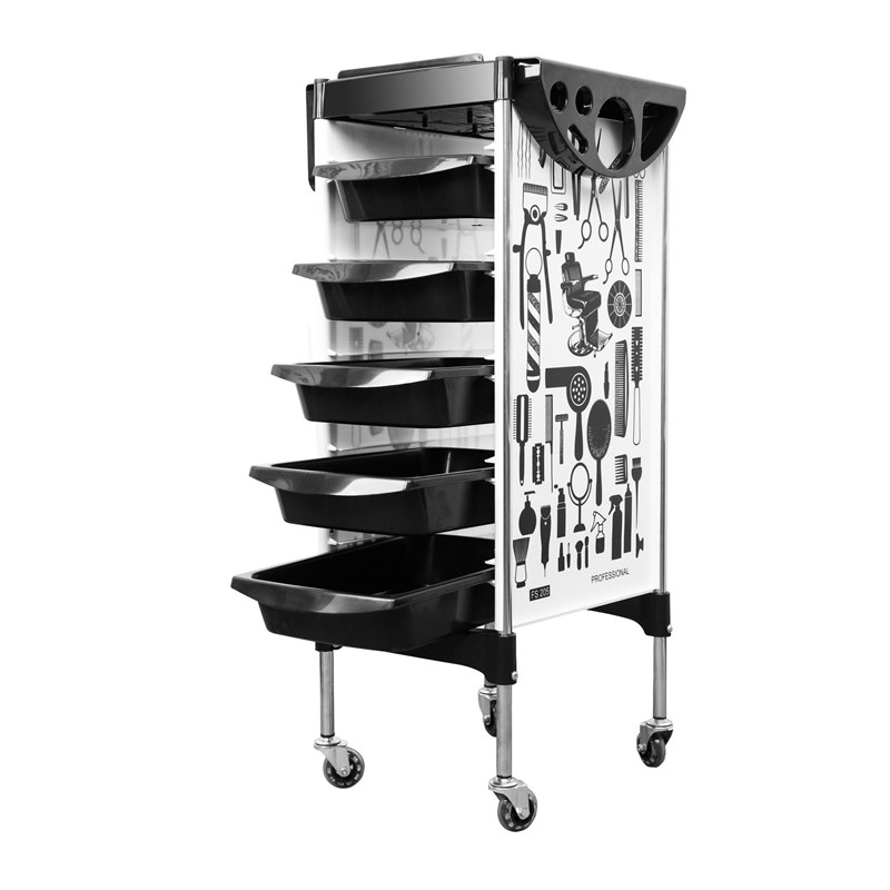 New hairdressing trolley rack hair salon utensils storage rack five-layer drawer multi-functional salon tool cart