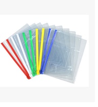 Transparent zipper bag zipper bag a4 file bag waterproof A5 A6 bill examination information bag file bag