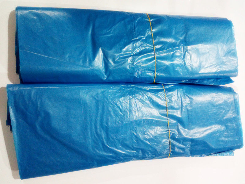 Vest type garbage bag blue thickened Home eco-friendly kitchen hand bag plastic bag 24 zah