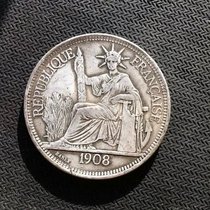  Foreign silver dollar 1908 sitting foreign one-round silver coin seat foreign silver dollar Eagle foreign pure copper old crafts