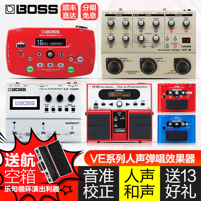 Roland BOSS vocal harmony effect professional singing VE-8 acoustic guitar playing and singing LOOP phrase cycle single piece