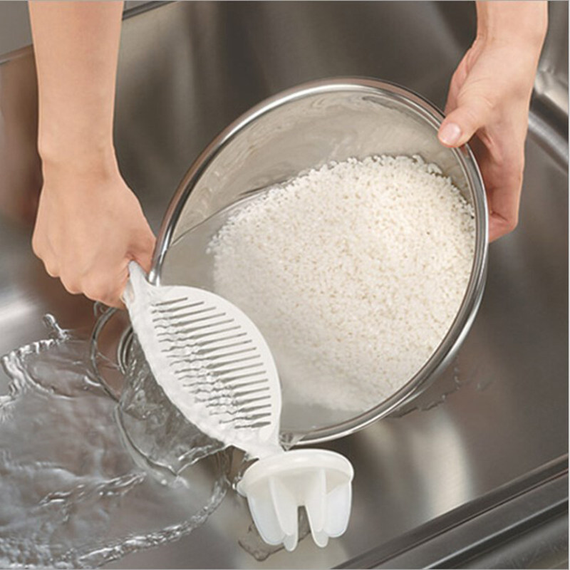 Douyin with the same Taomi artifact does not hurt the hand net red rice washing and draining device safe food-grade silicone headband to block the rice plate