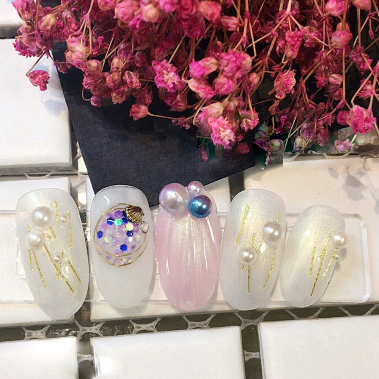 Mermaid Shell Glue Symphony Pearlescent Nail Polish Keo Nhật Bản Mermaid Glue Jelly Color Candy Color Glue 2018 New Color - Sơn móng tay / Móng tay và móng chân