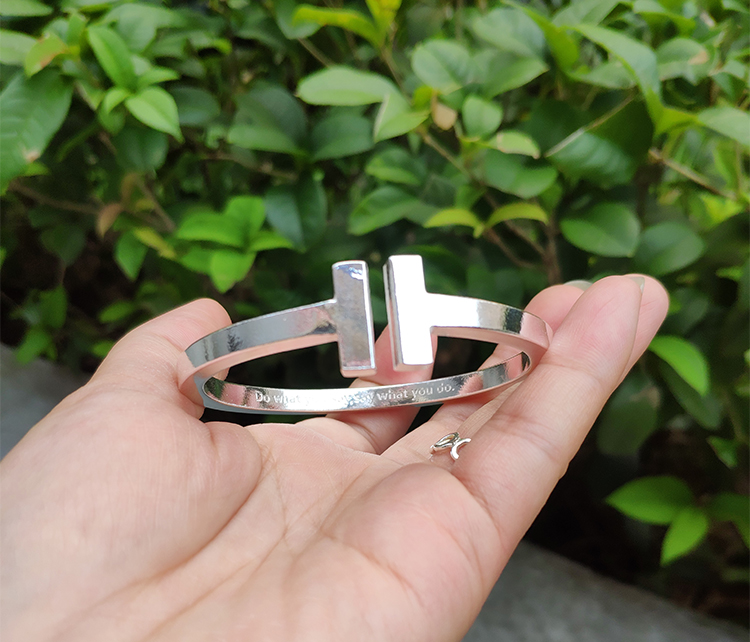 Vòng đeo tay đôi bằng bạc 999 sterling phiên bản tiếng Hàn của vòng đeo tay nam đơn giản để gửi cho bạn gái đến đơn đặt hàng chế biến bạc vòng phong thủy
