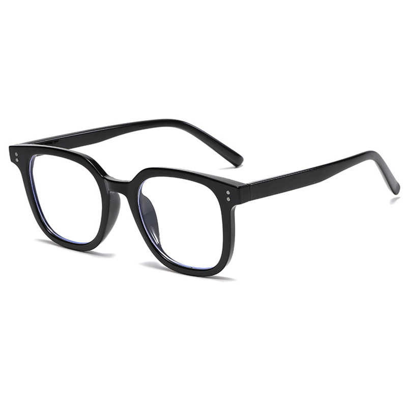 Black-Framed Glasses for Nearsighted Women, Retro No-Makeup Essential, Internet Celebrity Korean Style Trendy Square Frame, Blue Light Blocking and Radiation Protection Eyeglass Frames
