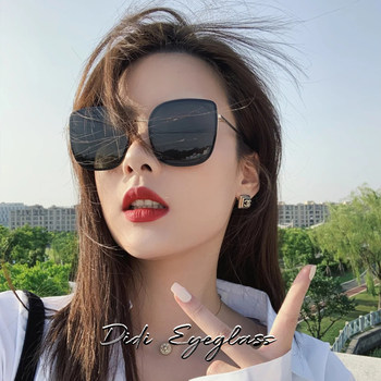 New Retro Sunglasses for Women, Summer Sun Protection Glasses, High-End Polarized Sunglasses, Trendy Style, Fashionable for Big Faces, Slimming Effect