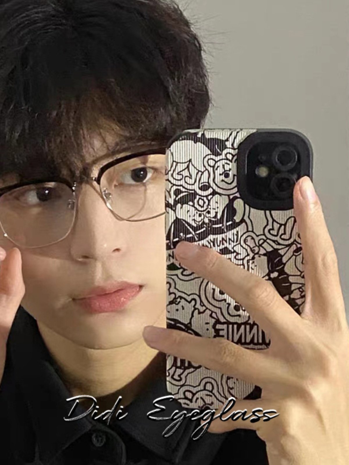 Retro Half-Frame Glasses for Men, Trendy and Cool, Can Be Fitted with Prescription Lenses, Popular on Social Media, Blue Light Blocking, Natural Look Glasses Frames for Women