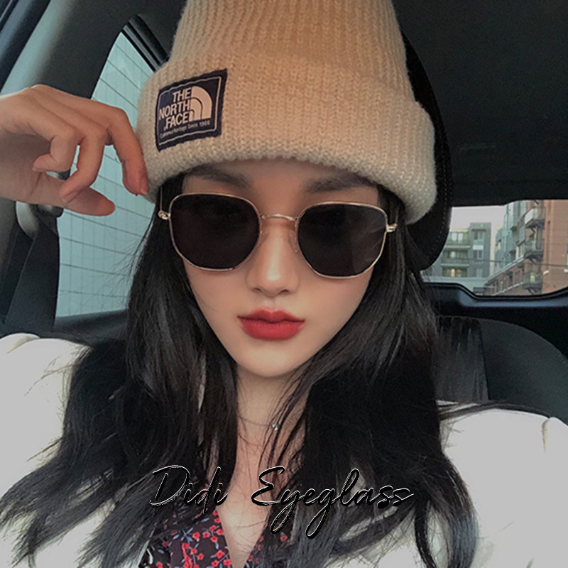 Cai Xukun Sunglasses for Men, Korean Style Trendy ins Internet Celebrity Men's Retro Square Frame Driving Sun Protection Polarized Sunglasses for Women