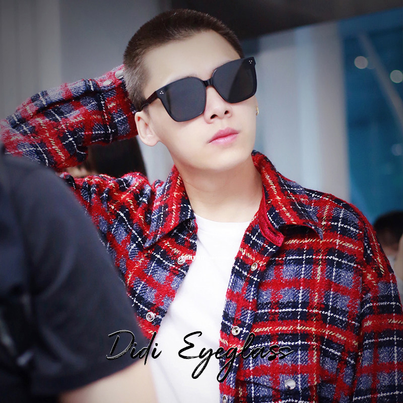 2022 New Sunglasses Men's Box Men's Driving Korean Version Tide Ins Net Red Anti-UV Sunglasses Women