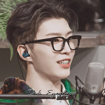 Fan Chengcheng's Same Style Retro Black-Framed Glasses for Men, Anti-Blue Light, Can Be Fitted with Prescription Lenses, Plain Glasses Frame for Women, Trendy