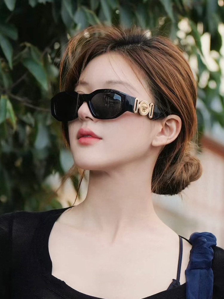 Zhao Lusi Style Retro Sunglasses for Women 2025 New High-End Street Style Sunglasses Uv Protection Sun Protection