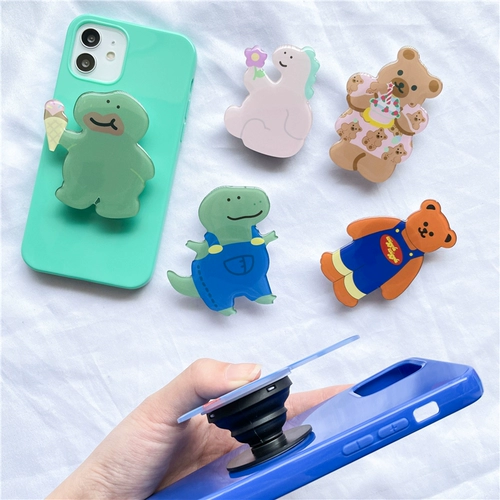 Подушка безопасности, брендовая милая трубка, телескопический портативный динозавр, кольцо, с медвежатами, делается под заказ