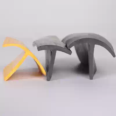 Yellow white photovoltaic waterproof rubber strip Cable groove cover sealing strip Fill gap plug gap T-shaped sealing strip