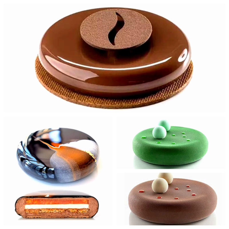 khuôn bánh bao Tangba Tangba 180mm Khuôn mousse tròn của Pháp West Point Bộ 2 mảnh Khuôn silicone làm bánh tròn 7 inch khuôn bánh khọt