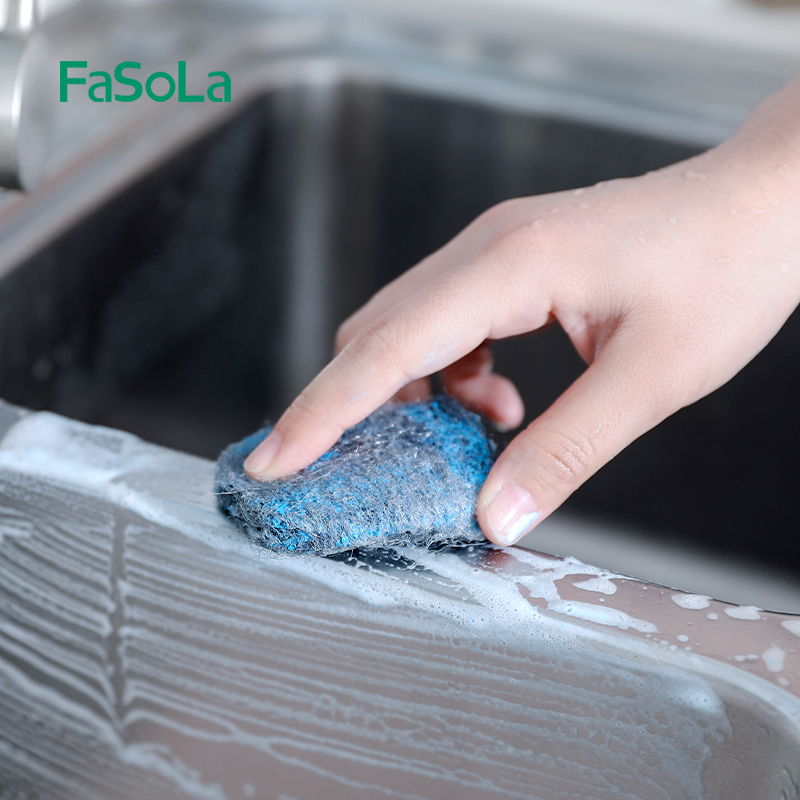 FaSoLa with soap powder steel wire ball magic wire wire not easy to wipe out the kitchen is not easy to hurt the kitchen clean to oil stained artifact