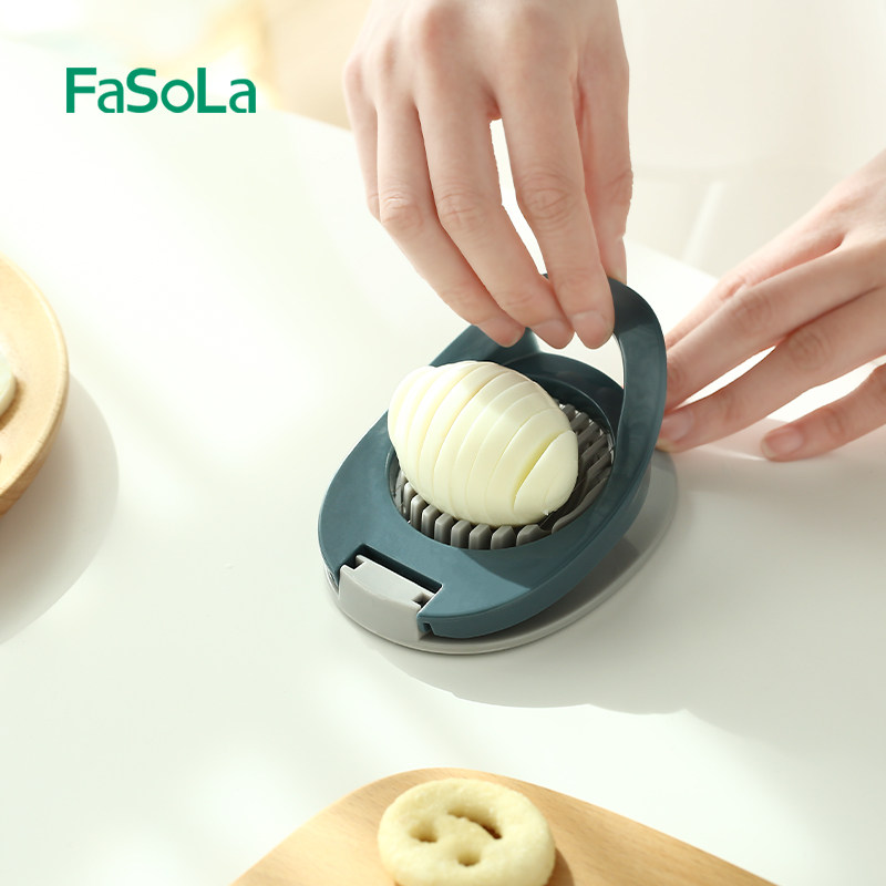 FaSoLa Egg Cutter Household Egg Cutter Egg Cutter Egg Opener Slicing Type 304 Stainless Steel Splitter
