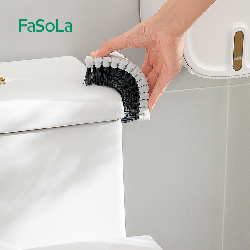 FaSoLa bendable toilet cleaning brush no dead corner multifunctional shower powder room bathroom wall floor brush