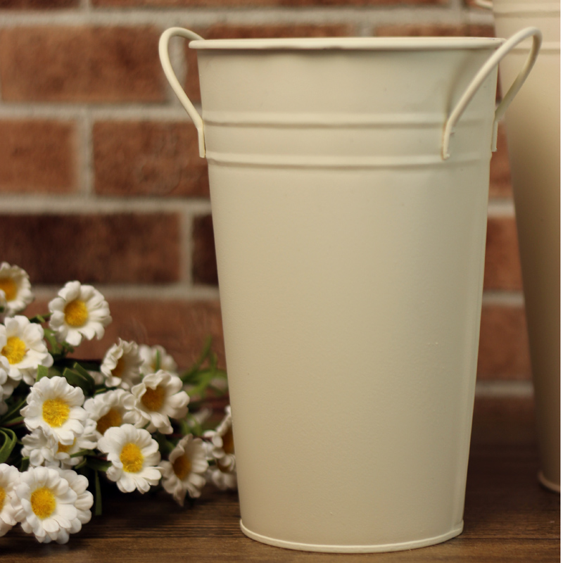 Tin hoa xô sàn bàn hoa cửa hàng xô sắt không rò rỉ thùng sắt lớn thùng hoa khô bình hoa - Vase / Bồn hoa & Kệ chậu hoa nhỏ
