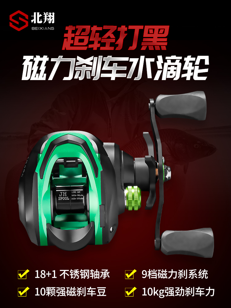 Water drop wheel Full metal wire cup anti-explosion line special price 18-axis fishing line wheel Fishing wheel Luya rod Makou long throw black fish