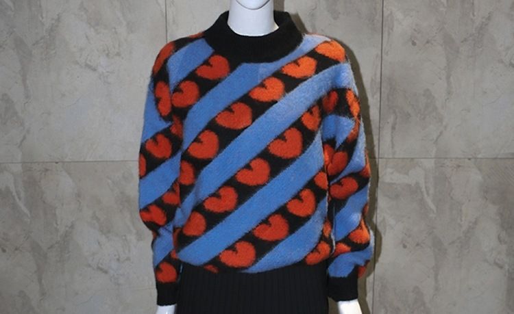 Maje Franch Jiang Shuying the same love mohair sweater 2020 mùa đông lười biếng áo pull nữ phù hợp với tất cả các phụ nữ - Áo len thể thao / dòng may