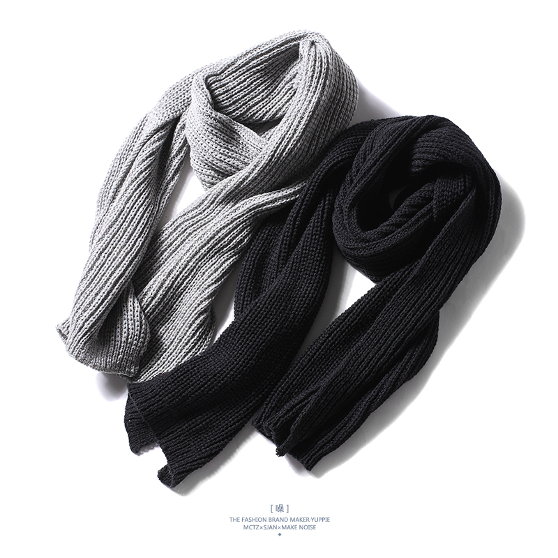 Yahoo noise - making daily tide brand with pure knitting long scarf couples warm wool scarf for men and women