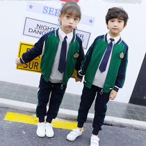 Kindergarten garden uniform spring and autumn clothing college British style three-piece suit childrens class uniform primary school uniform cotton suit