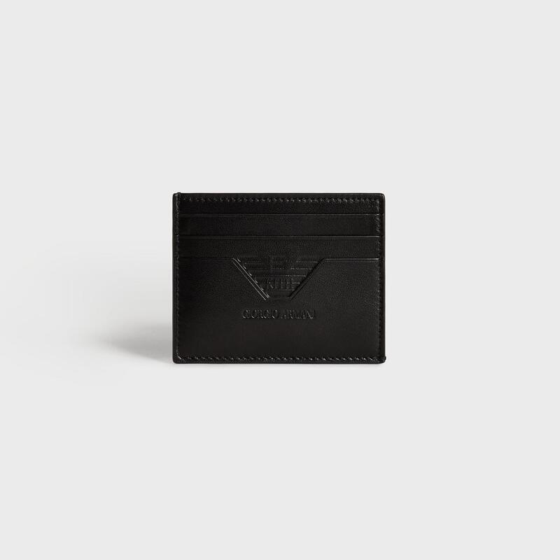 Overseas Purchasing Giorgio Armani/Armani Men's Wallet with Multiple Card Slots, Short Style, Black