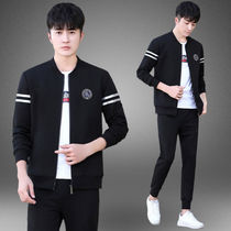 Jiebin Road high-end spring and autumn sports suit men 2021 New Korean fashion fashion youth leisure clothes