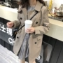 Mùa thu 2018 mới của phụ nữ phiên bản Hàn Quốc của kaki port gió nhỏ sang trọng áo khoác dài trench coat áo khoác blazer nữ