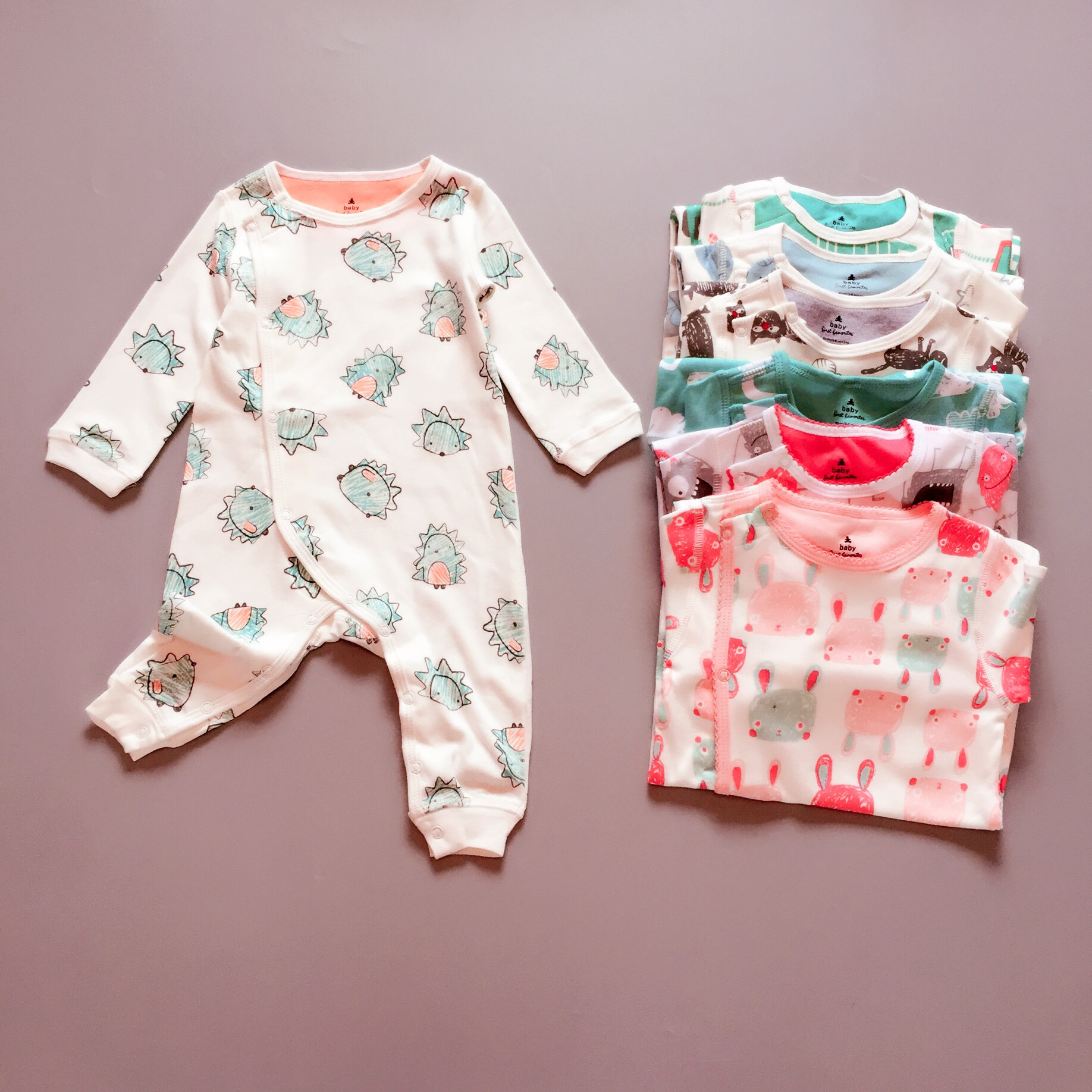 Climbing clothes Baby spring thin jumpsuit long sleeve side buckle pure cotton jumpsuit female 0-1 year old 2 young children male baby pajamas