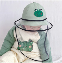 Baby hat spring and autumn thin men and women baby anti-droplet spit protection fisherman hat cute super cute sun hat