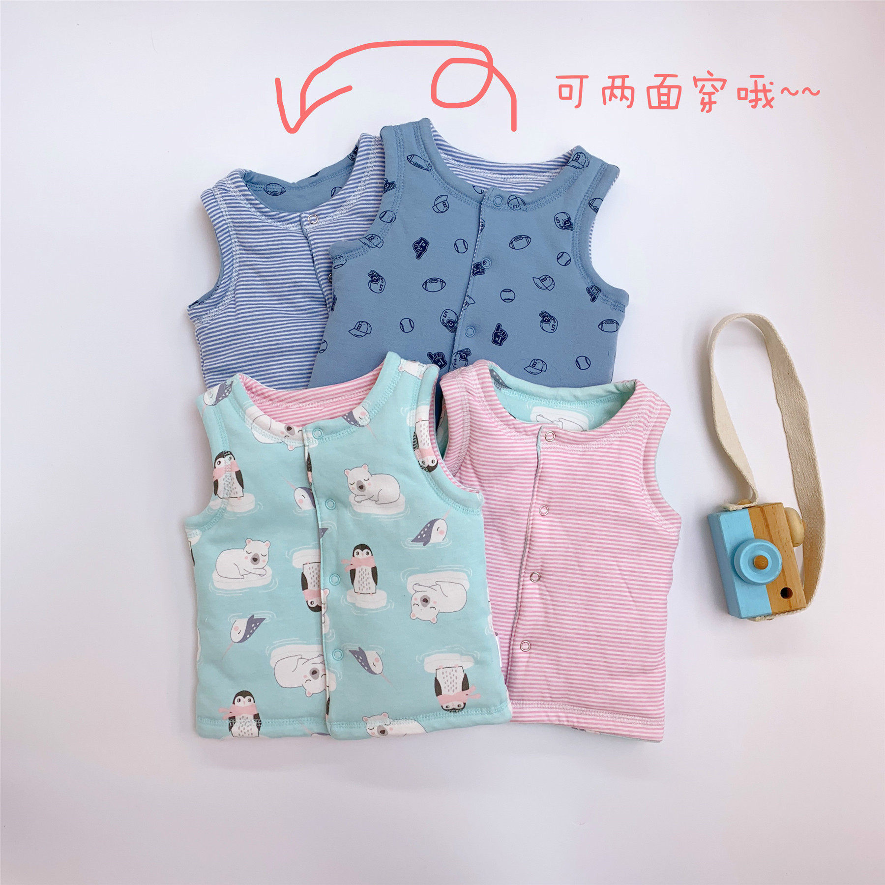 Broken Yard clear cabin newborn baby pediatrics Thickened Warm Women Add Cotton Autumn Winter Men's Baby Spring Autumn Clip Cotton Vest