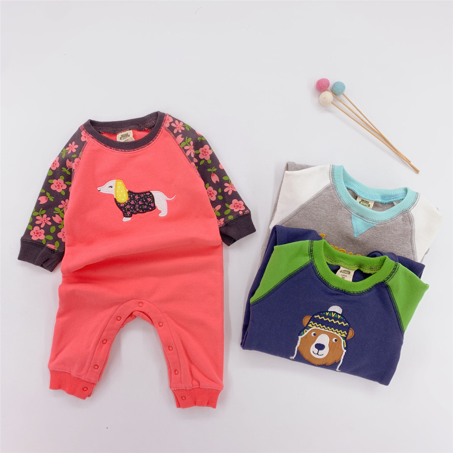 Baby early spring outing clothes plus thin velvet jumpsuit outer wear thin cotton male baby spring and autumn male treasure sweater long-sleeved romper