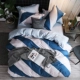 IKEA phong cách tối giản kẻ sọc màu hồng chăn sọc một mảnh 1.5M bao gồm chăn đơn 150X200X230cm đôi - Quilt Covers gối kèm chăn