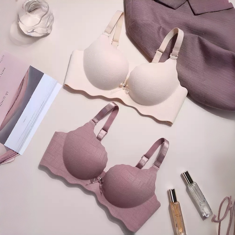 Victoria Seamless Bra Set for Women with Small Busts, Thickened for Enhancement, Side Breast Adjustment, Wireless Bra Set Victoria Seamless Bra Set for Women with Small Busts, Thickened for Enhancement, Side Breast Adjustment, Wireless Bra Set