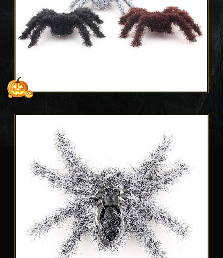 Lễ hội ma Halloween Trang trí mô phỏng Vành đai kinh dị Burr Flocking Spider Bar Quay phim Đạo cụ Spider - Sản phẩm Đảng / Magic / Hiệu suất đồ hóa trang halloween cho be