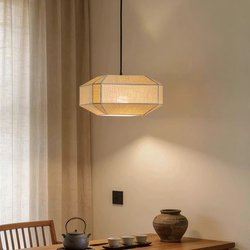 Japanese Wabi-Sabi Style Restaurant Pendant Light, Vintage Zen-Inspired Homestay Living Room, Study, Tea Room, Bedroom Designer Fabric Lamp