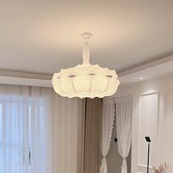 Italian Casa Silk Japanese Retro Pendant Light Living Room Lamp Bedroom Dining Room French Designer Wabi-Sabi Style Lighting Fixtures