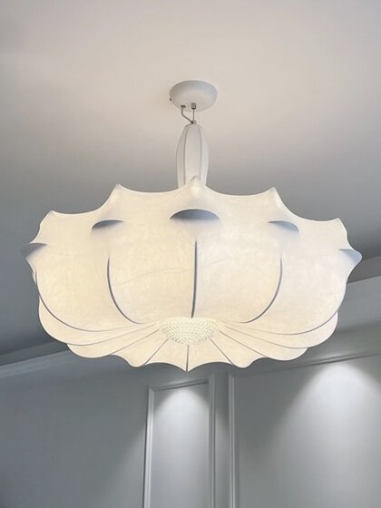 Italian Casa Silk Japanese Retro Pendant Light Living Room Lamp Bedroom Dining Room French Designer Wabi-Sabi Style Lighting Fixtures