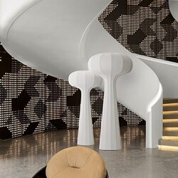 Modern Minimalist Hotel Lobby Mushroom Floor Lamp Nordic Designer Restaurant Model Room Living Room Sofa Next to Lamps