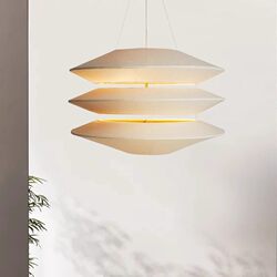 Nordic Creative Chandelier Simple Restaurant Living Room Bedroom Aisle Cafe Bar Warm Romantic Decorative Fabric Lamp