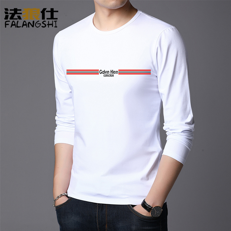 Men's autumn jacket single piece underwear upper body cotton T-shirt base shirt men's long sleeve T-shirt tide spring and autumn Xinjiang