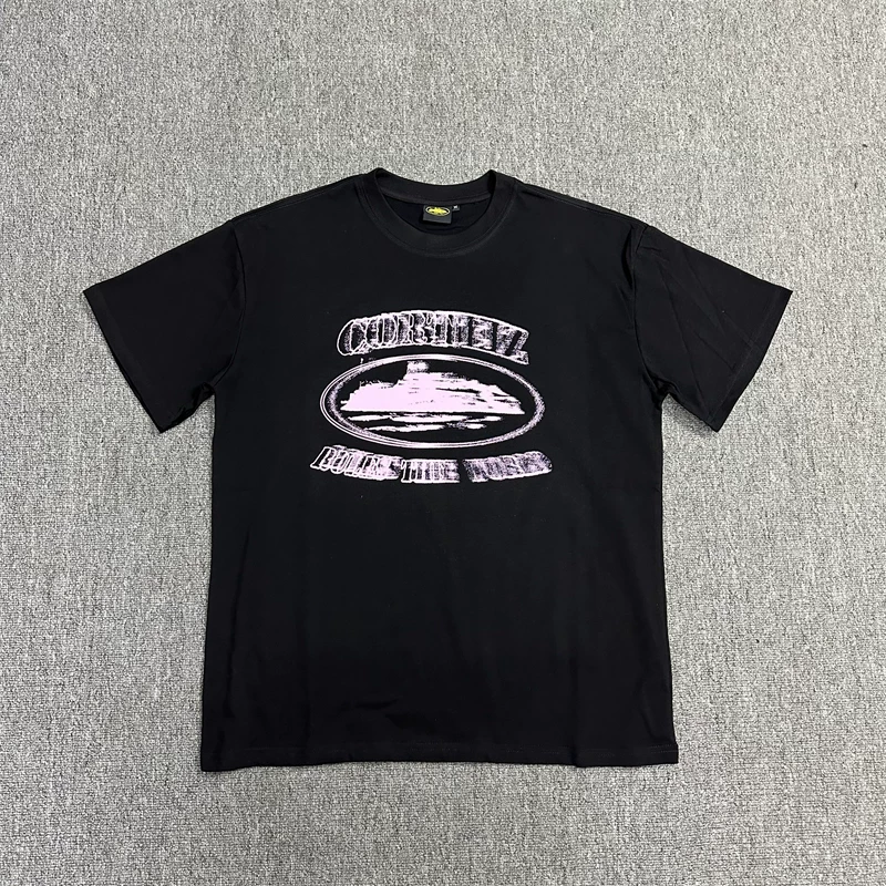 Corteiz Demon Island Phantom Phantom Frexion Ukdrill Cotton Cotton Loose Round Collar Drip Short Sleeve T-shirt