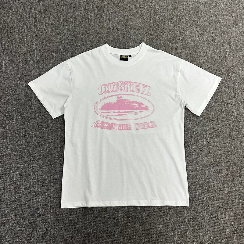 Corteiz Demon Island Phantom Phantom Frexion Ukdrill Cotton Cotton Loose Round Collar Drip Short Sleeve T-shirt