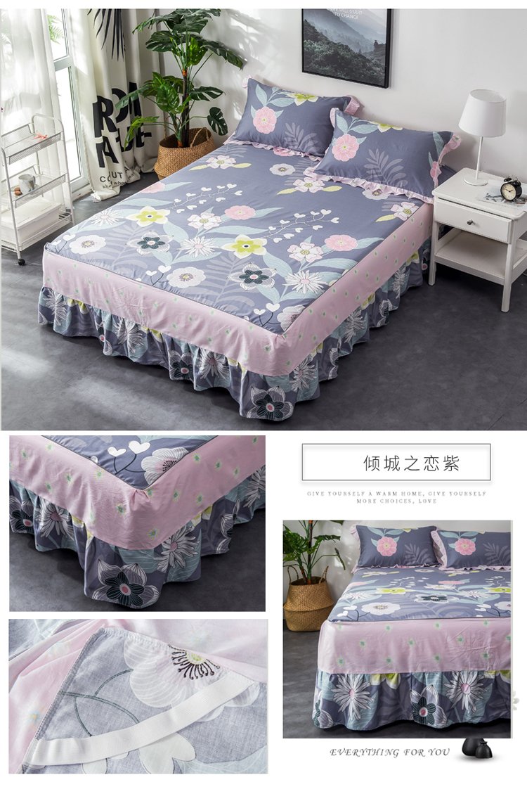 Giường váy đơn mảnh bông cotton Simmons giường đôi non-slip xù bảo vệ bìa mùa hè giải phóng mặt bằng khuyến mãi