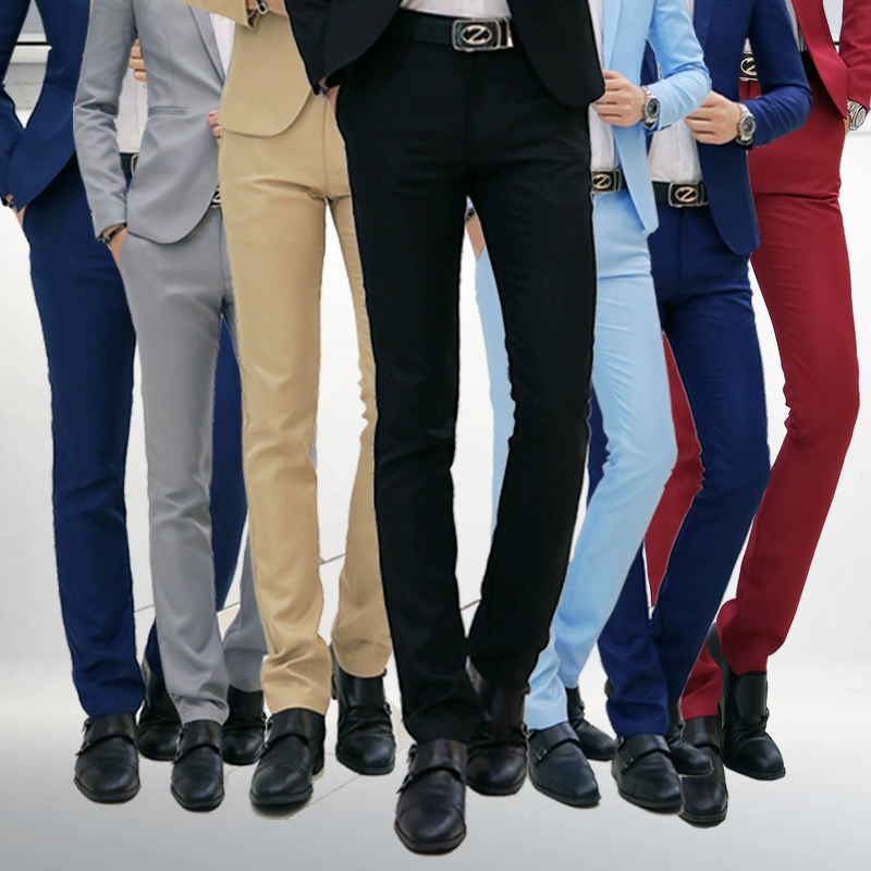 Giới trẻ Hàn Quốc kinh doanh giản dị quần lọt khe nhỏ quần dài nam xuân hè lỏng xu hướng phù hợp với quần âu - Suit phù hợp
